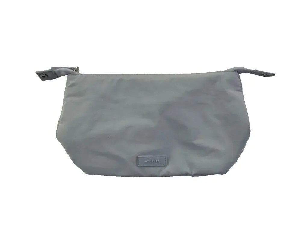 Athleta Medium All About Cosmetic Bag in Gossamer Light Pale Blue Toiletry #NE58